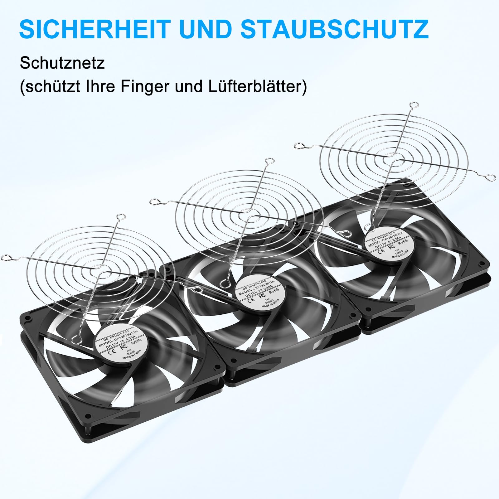 Ventola PC 120mm 12V Ventola PC a velocità regolabile ZAKVOP Ventilatore computer AC 220V-240V 3.000RPM Ventilatore Computer Laptop Router (3)