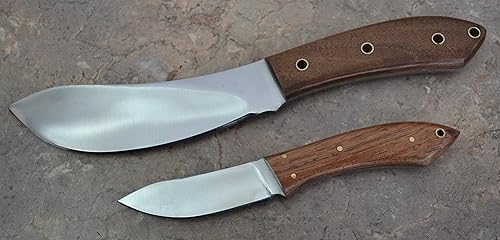 Miniatura 3 de Gneric Ocean Axis Supplies - Paquete de 2 cuchillos de caza de acero hechos a mano de 10.5 y 7 pulgadas con afilador de cuchillos gratis, cuchillo