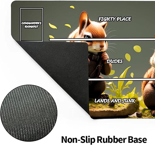 Miniatura 3 de Tapete de juego para MTG, 24 x 14 pulgadas, tapete de juego de animales TCG con zonas para juego de cartas intercambiables, superficie de tela lisa,