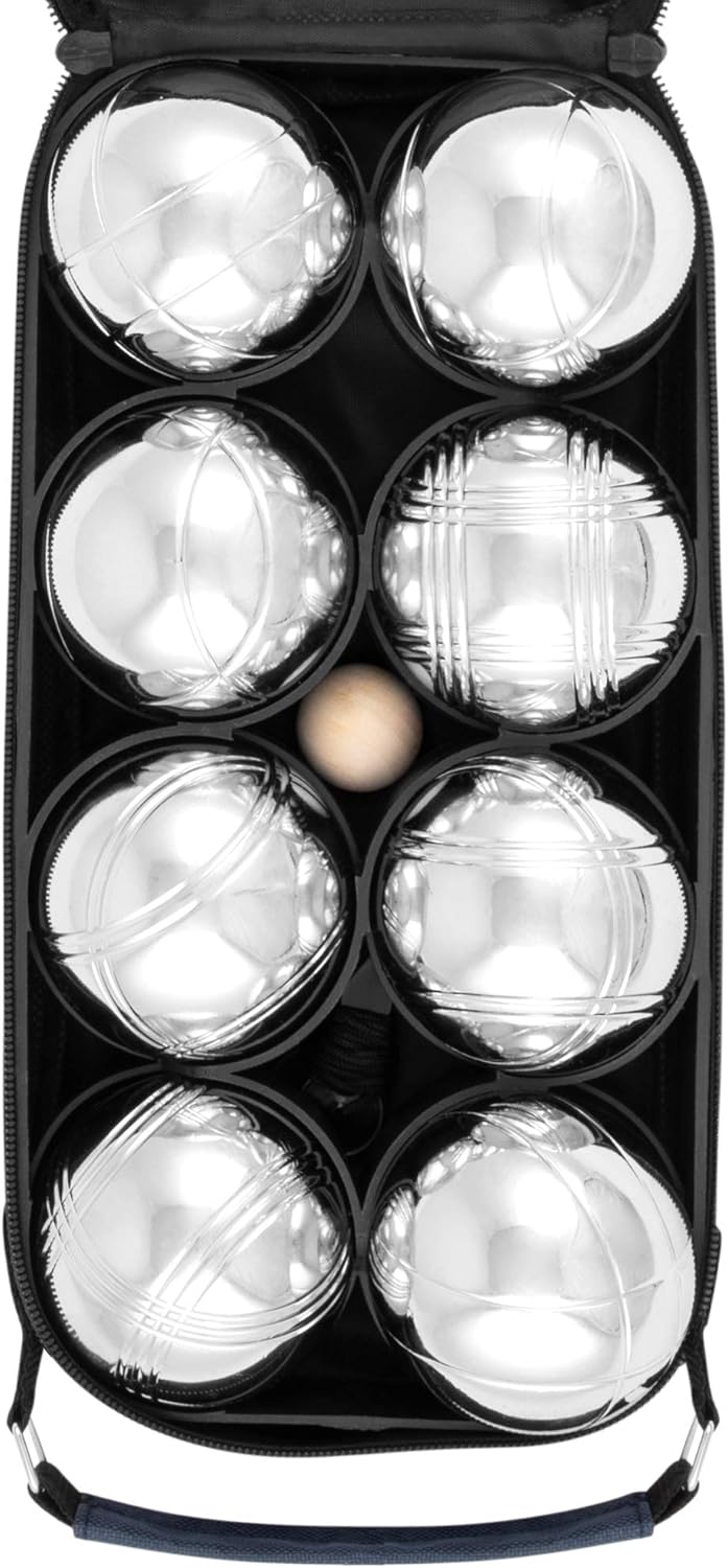 Idle Banter Games Flag Theme Metal Petanque Game Set of 8 73mm Boules : Sports & Outdoors
