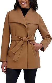 Women's Peacoat Lapel Collar Belted Trench Coat