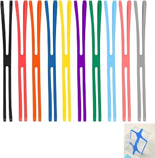 10PCS Band Silicone Rubber Bands, 9 Inch H Assorted Color Elastic Rubber Wrapping Bands, Heavy Duty Wide Rubber Straps for Books, Cameras, Art, Cooking, Exercise, Bag Wraps