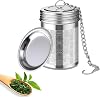 Tea Infuser Strainers for Loose Tea, 304 Stainless Steel Tea Diffusers Filter with Drip Trays and Chain Hook, Extra Fine Mesh Tea Steeper Basket Infusers for Teapot, Mug, Cup