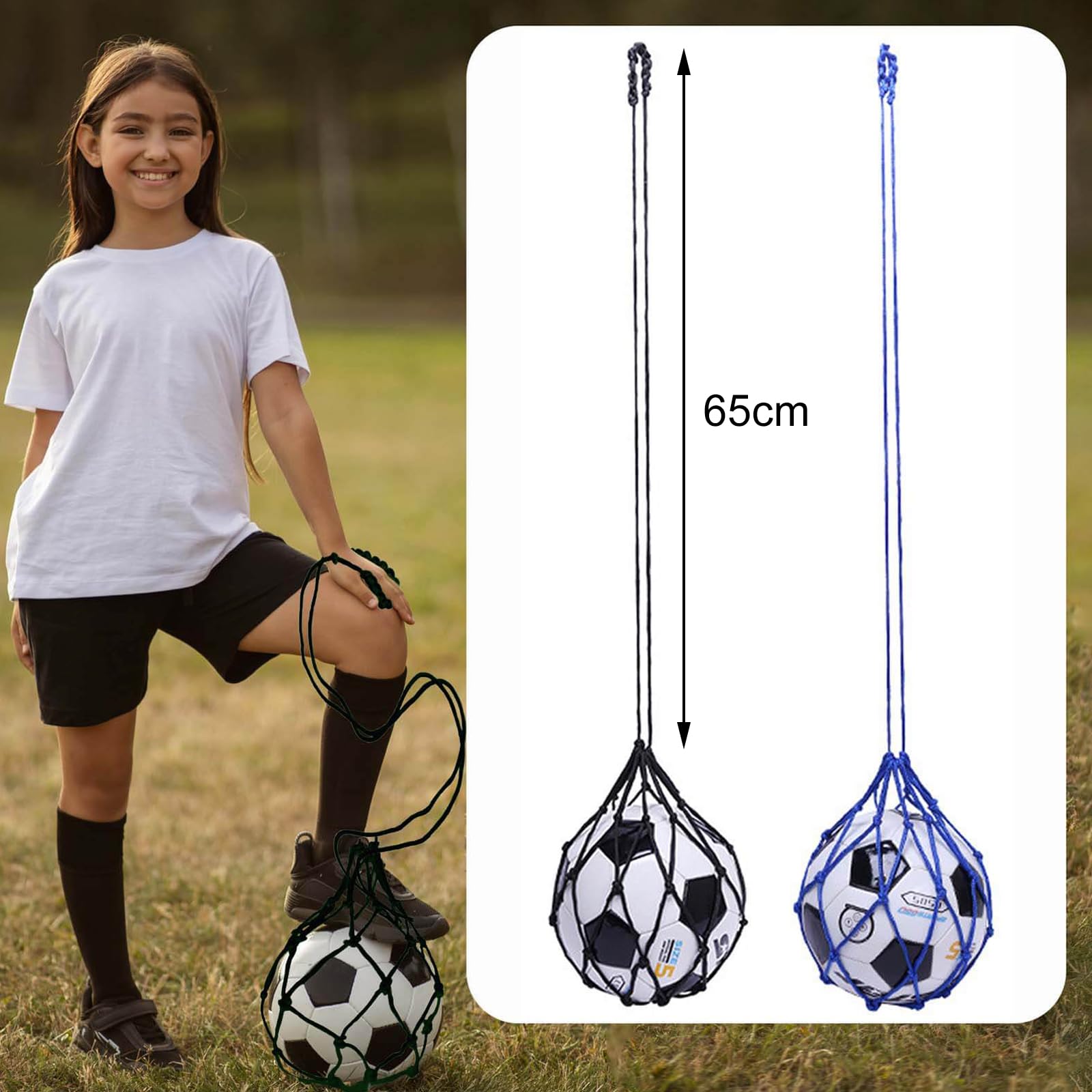 Amazon | ボールネット ボール収納 サッカートレーナーネット 2