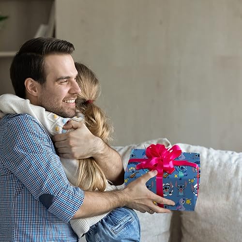 Miniatura 5 de EYQQM Papel de regalo, 2 rollos de 17 x 118 pulgadas, papel de regalo duradero, mini rollo de sorpresas, paquete de envoltura de regalo para