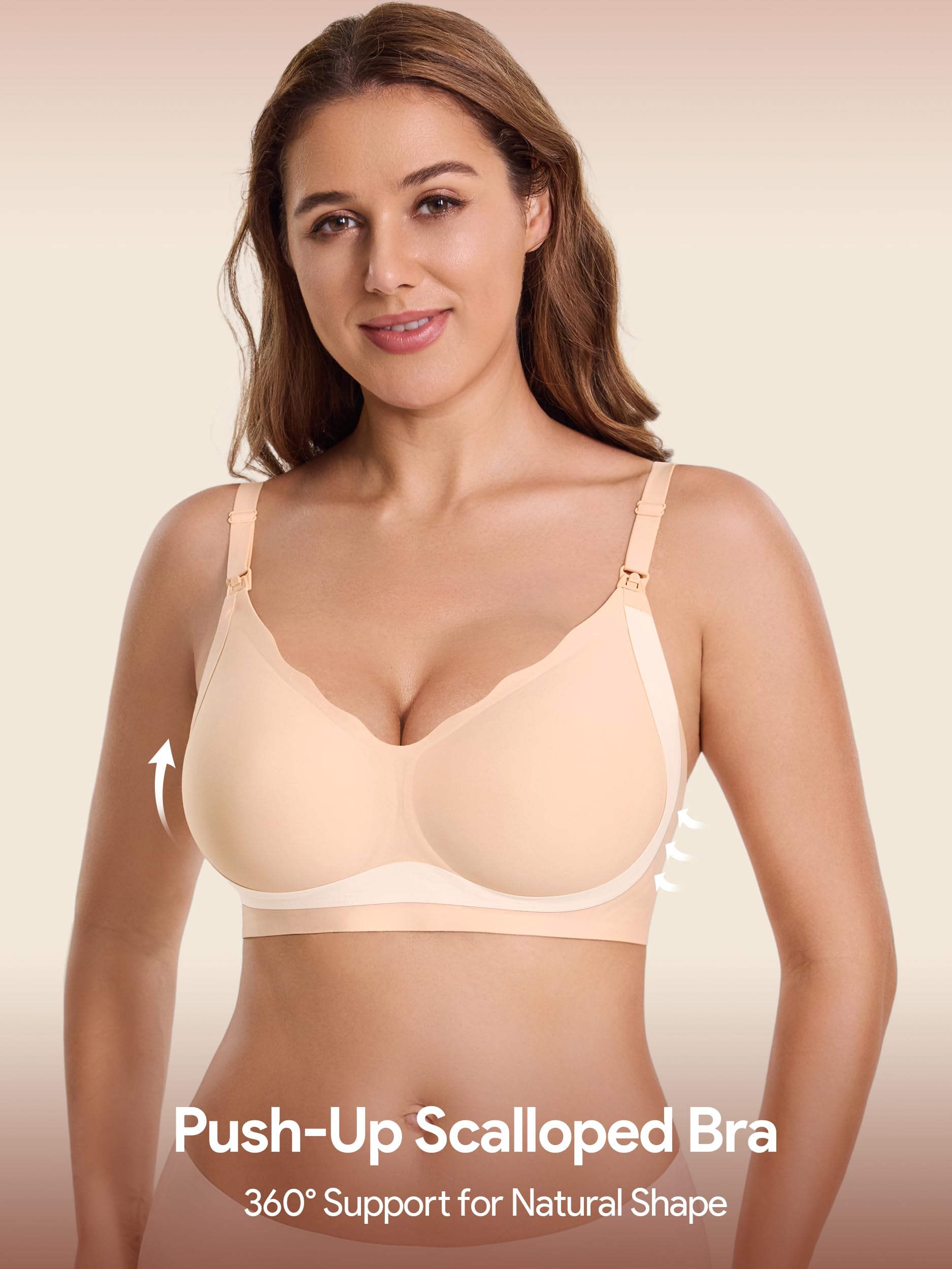 HBselect Still BHS ohne Bügel Seidig Schwangerschaft Mutterschaft BHS Umstands Nahtlos mit zusätzlichen BH-Verlängerung Schlaf BH für Damen