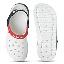 HAUX Classic Ultra Soft Clogs/Sandals with Adjustable Back Strap| Comfortable & LightWeight| Stylish & Anti-Skid| Indoor & Outdoor Casual Sports Mules Boys (White, UK Footwear Size System, Adult, Men, Numeric, Medium, 10) gallery image