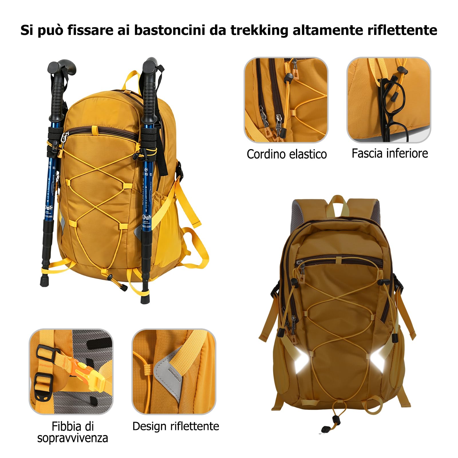 Zaino da Escursionismo Zaino Impermeabile Backpack Esterno Nylon