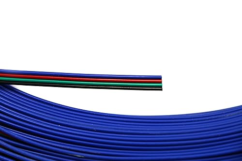 Miniatura 2 de Cable de extensión RGB de 4 pines de 33 pies, cable de 22 awg para tira de luz LED 5050 3528