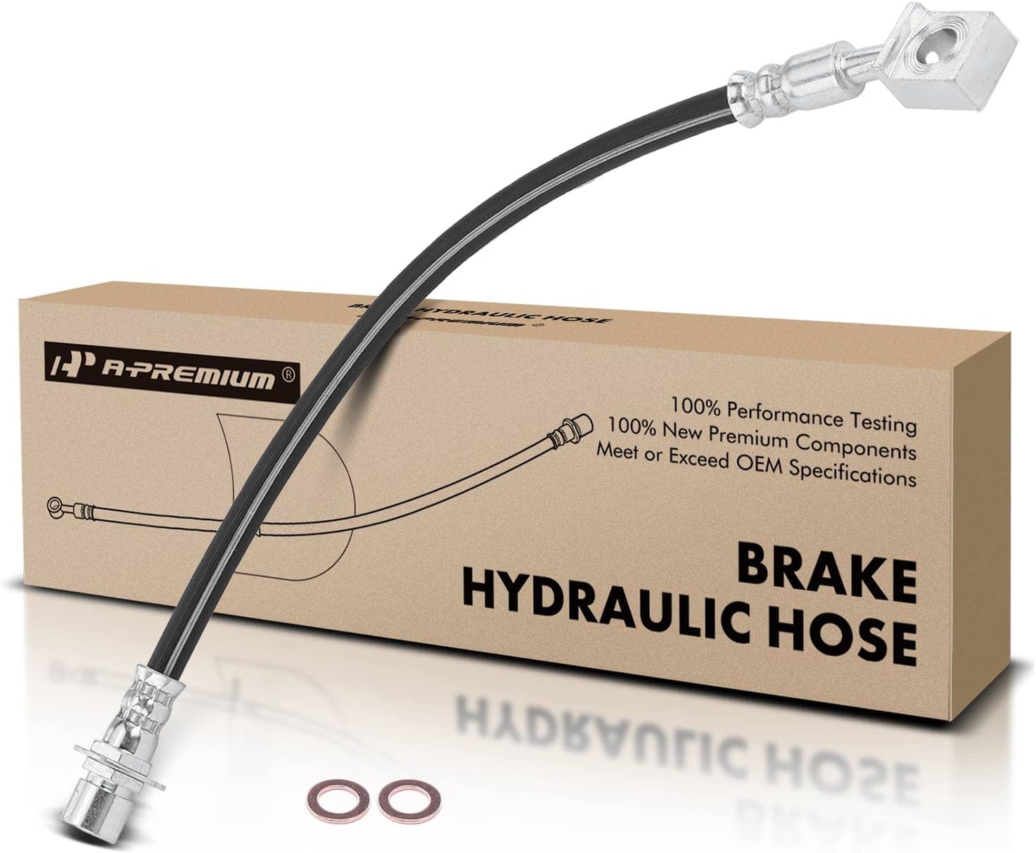 A-Premium Rear Driver Side Brake Hydraulic Hose Compatible with Select Cadillac, Chevy and GMC Models - Escalade (ESV)/Suburban 1500/Tahoe/Yukon 2007-2014, Escalade EXT/Yukon XL 1500 07-13, Avalanche