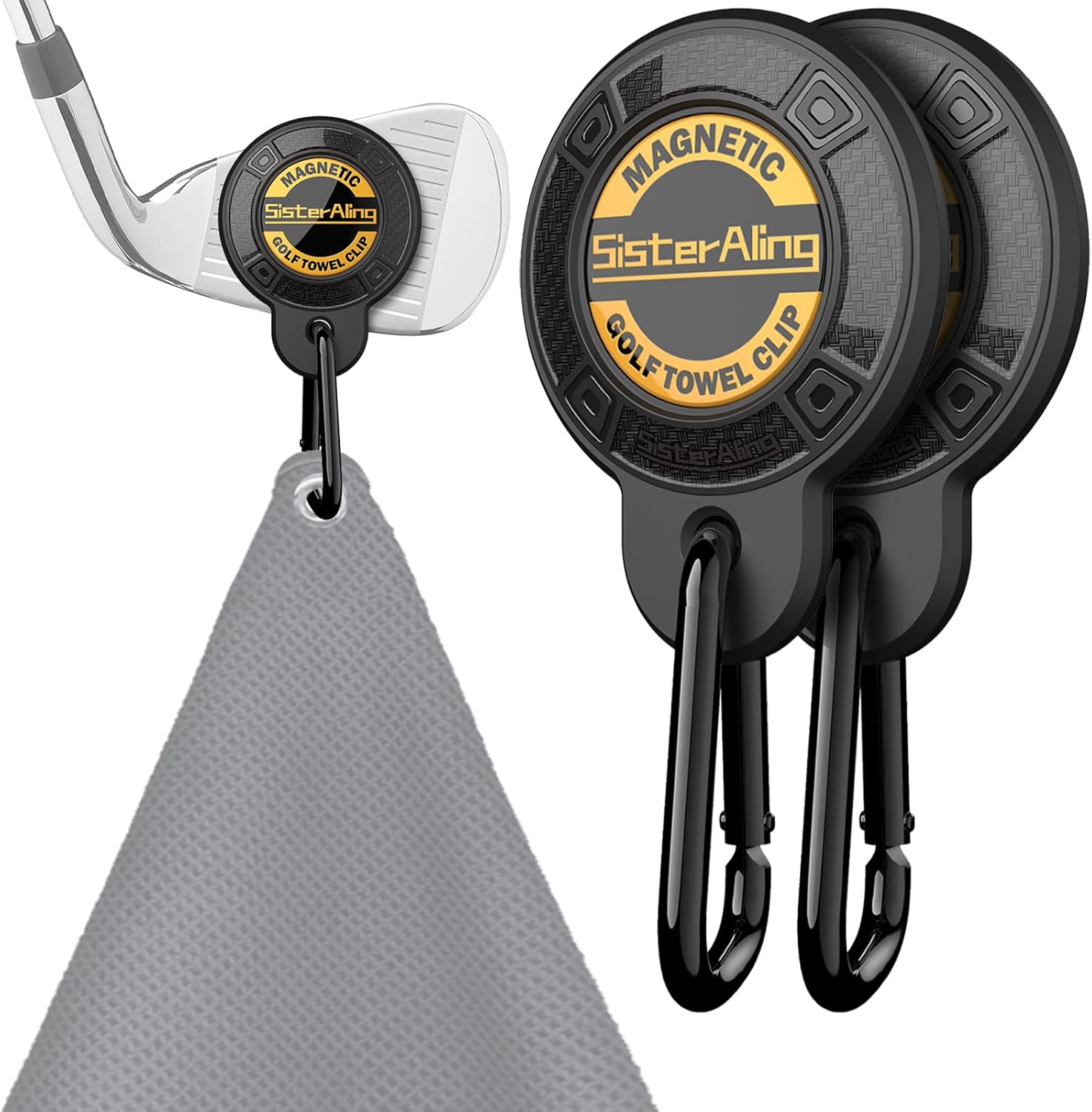 Magnetic Clip for Golf Towel,Removable Industrial Magnetic Accessories Design for Strong Hold to Golf Carts or Clubs