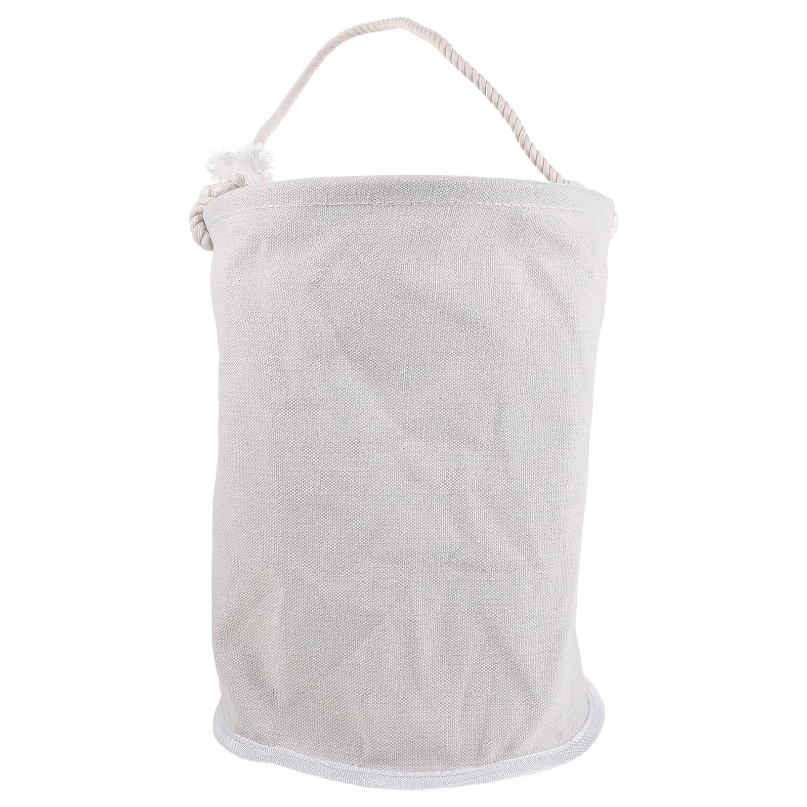 Bolsa de Herramientas de Lona Resistente, Cilíndrica, Color Claro