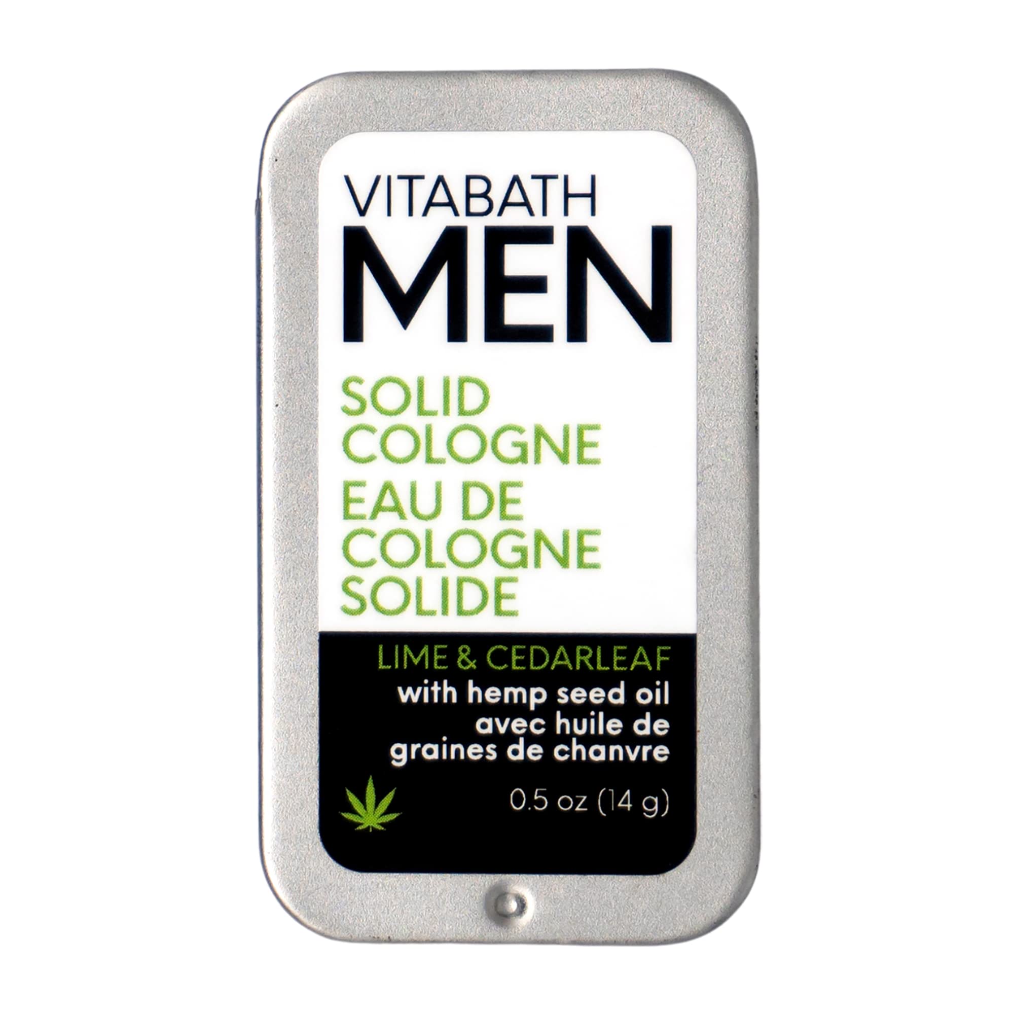 Vitabath Mens Lime Cedarleaf Solid Cologne Refreshing Spicy Lime Juicy Mandarin Earthy Cedar Leaf All Over Lasting Fragrance