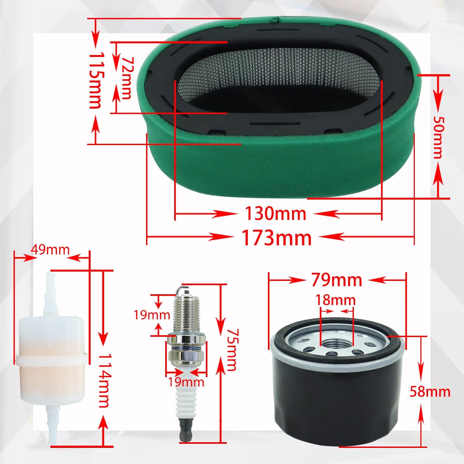 16-853-19-S Carburetor Fits for Kohler 7000 Series KT715 KT725 KT730 KT735 KT740 KT745 for 1685319S 16 853 19S 32 853 63-S 32-853-67-S 32-853-34-S 32 853 50-S with Oil filter Air filter