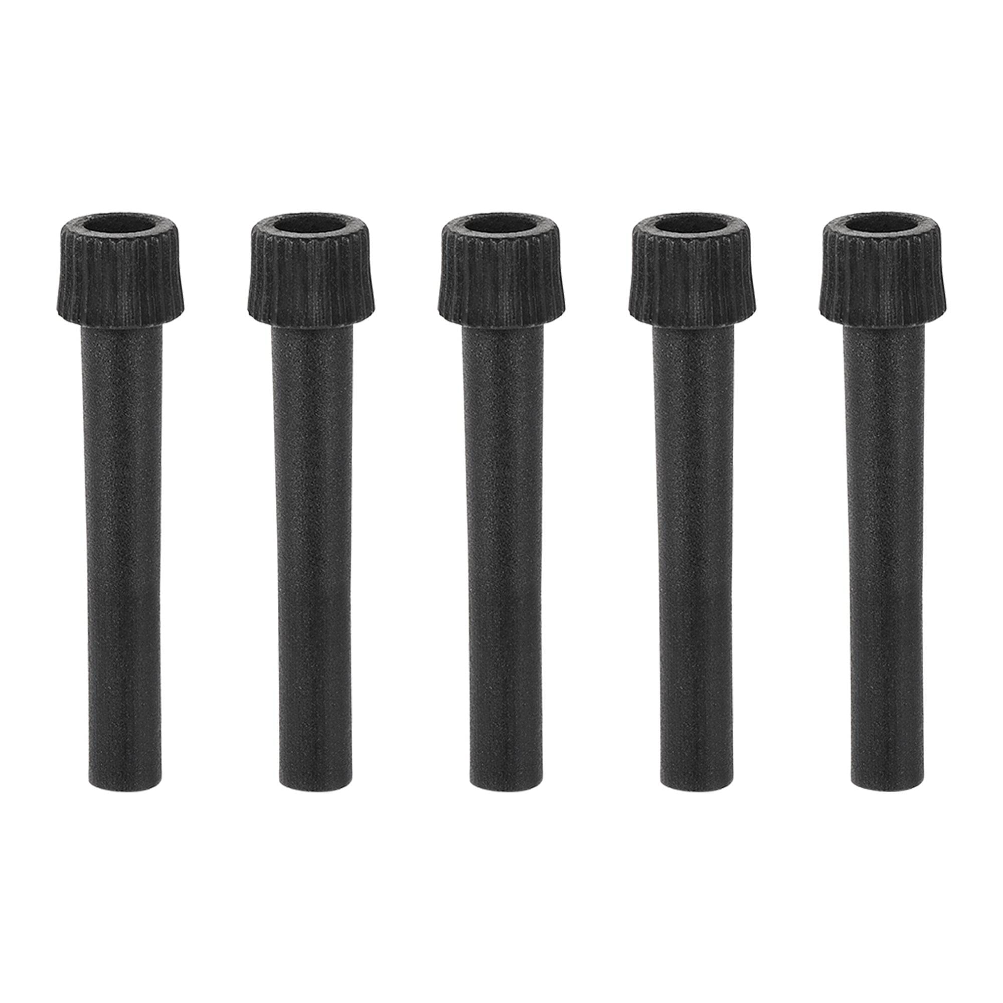 uxcell On/Off Replacement Light Turn Switch Knob Lamp Socket Extension Knobs 50mm Length Black 5Pcs