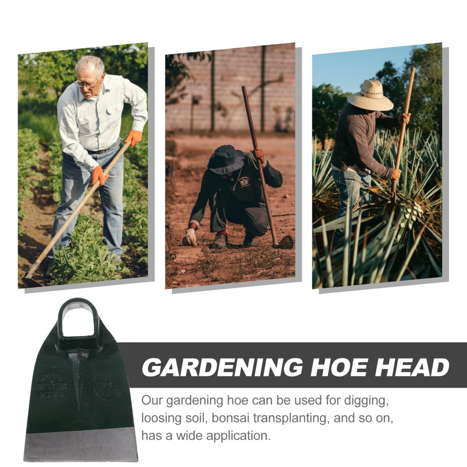 Houe de Jardin en Acier Inoxydable, Robuste et Multi‑fonction