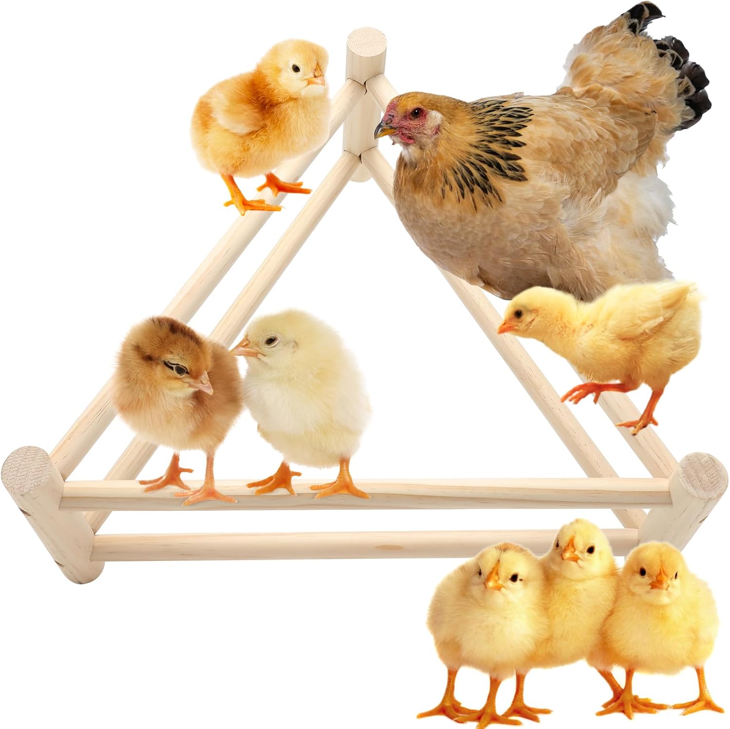 16.5" Extra Long Baby Chicken Perch Toys Supplies,Double-Sided Flip Chick Roosting Bar for Brooder, Chick Starter Kit for Coop Accessories