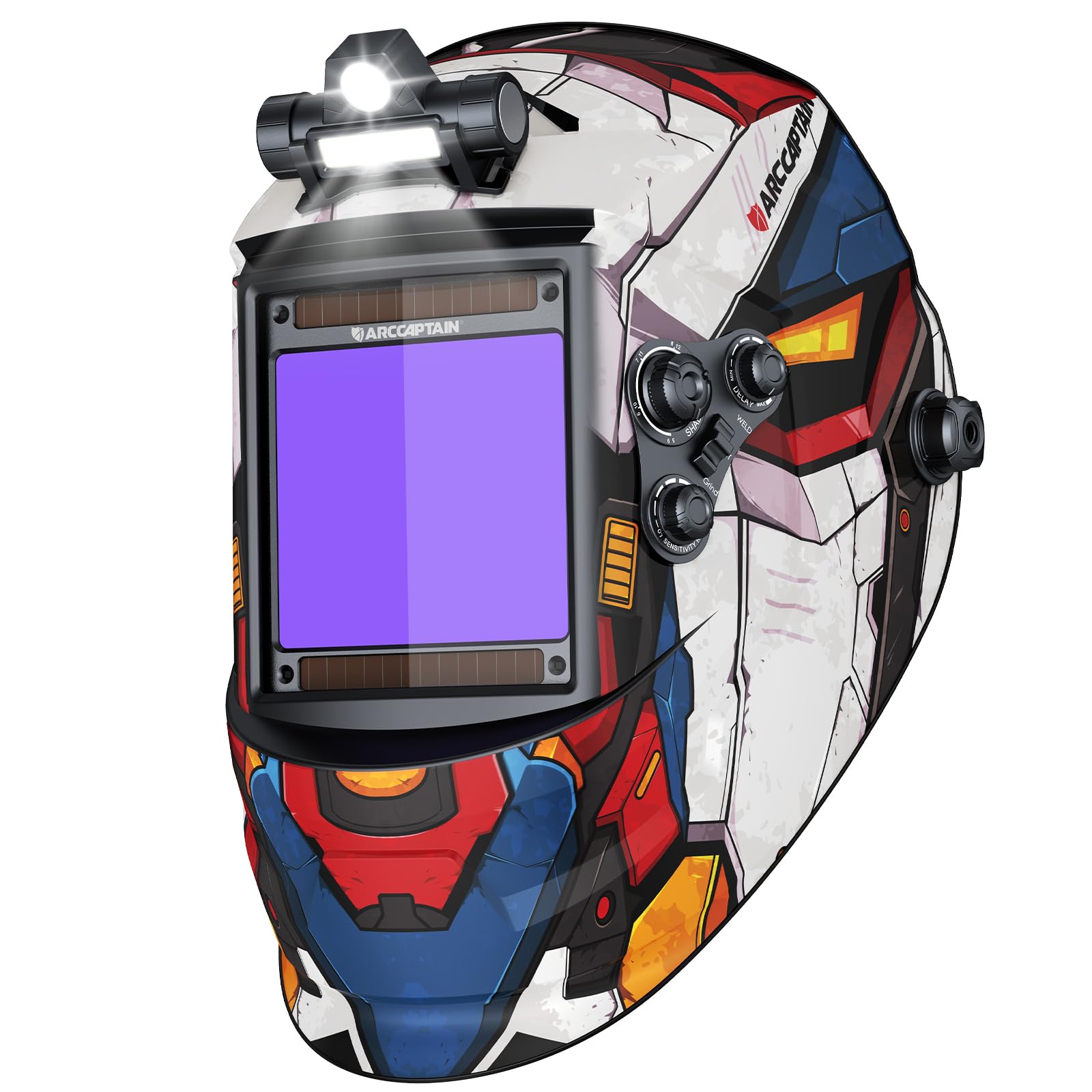ARCCAPTAIN Auto Darkening Welding Helmet with Light, 3.94"X3.66" Large View — Amazon image 13