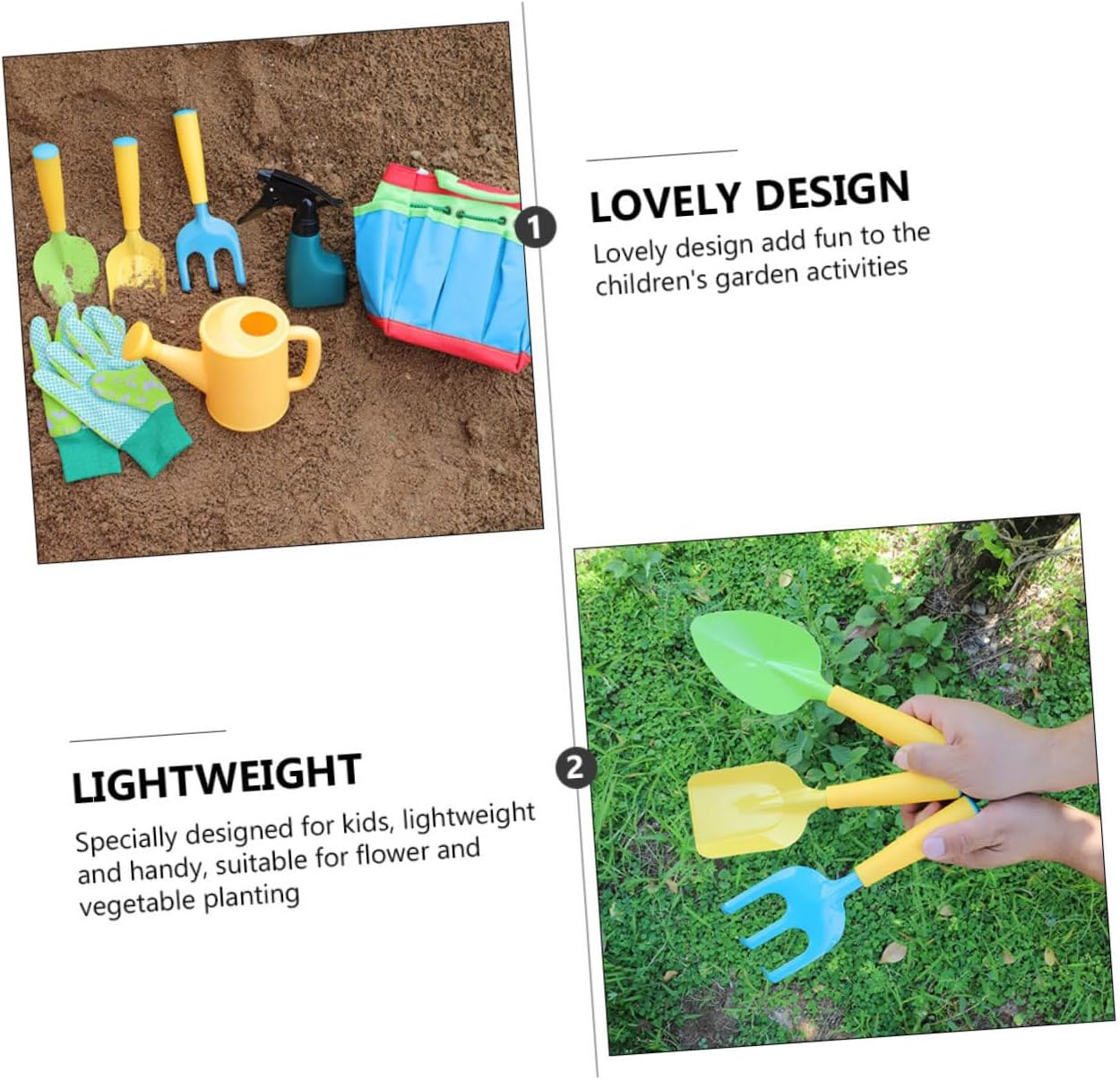BESPORTBLE 1set Boys and Girls Garden Tools Gardening Kit Rake and Shovel for Flower Planting Outdoor Fun for Boys and Girls Lightweight and Easy to Use