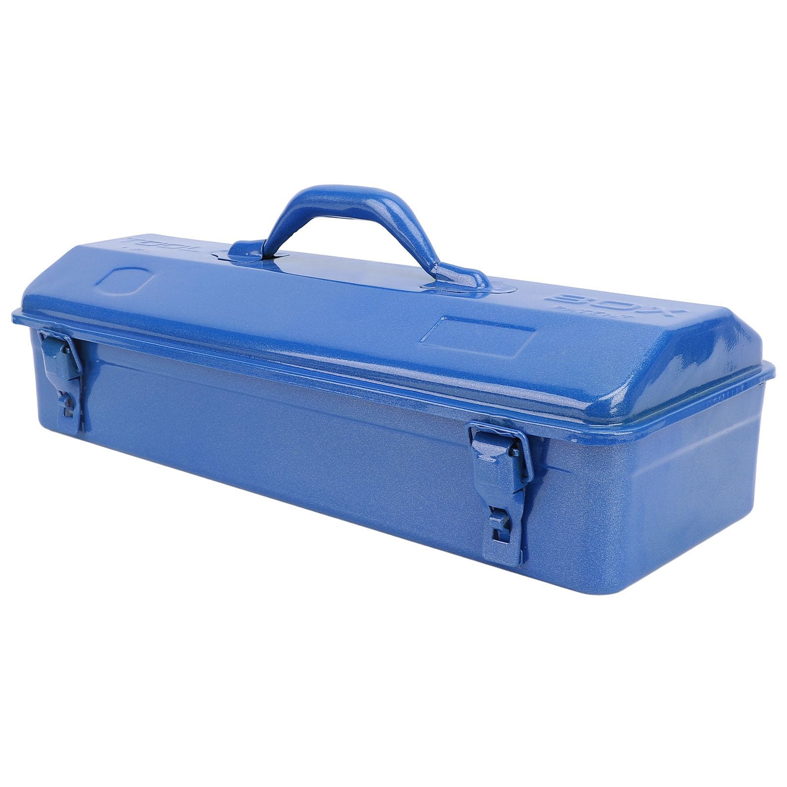 SIXRUN Caja de Herramientas de Metal Organizador de Almacenamiento de Herramientas Portátil Azul Construcción de Metal Diseño de Transporte Compacto para Taller Garaje Coche Lugar de Trabajo