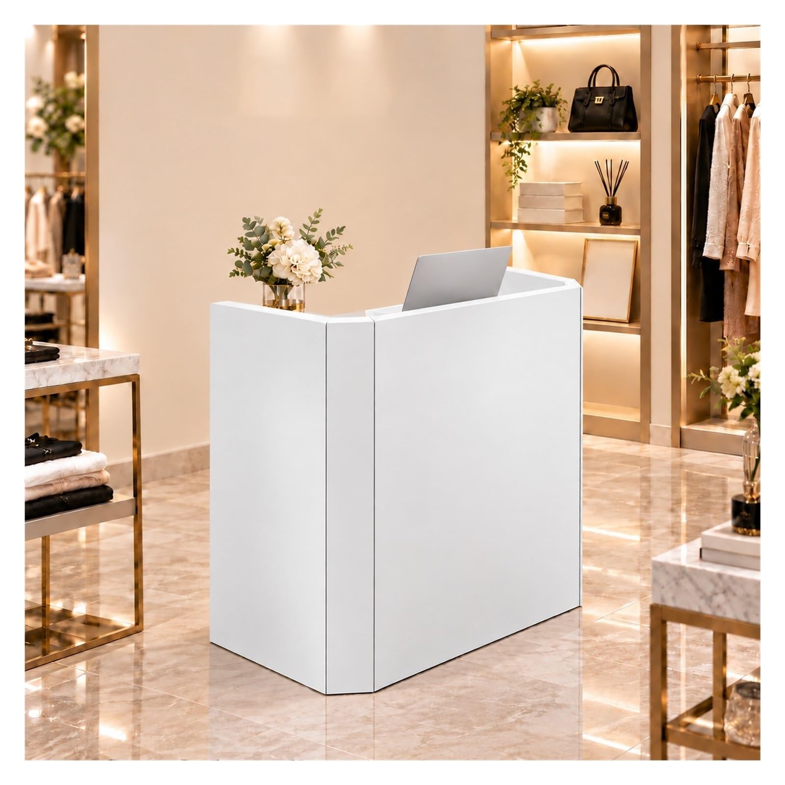 Mostrador de Recepción y Caja para Salón, Clínica, Tienda y Oficina