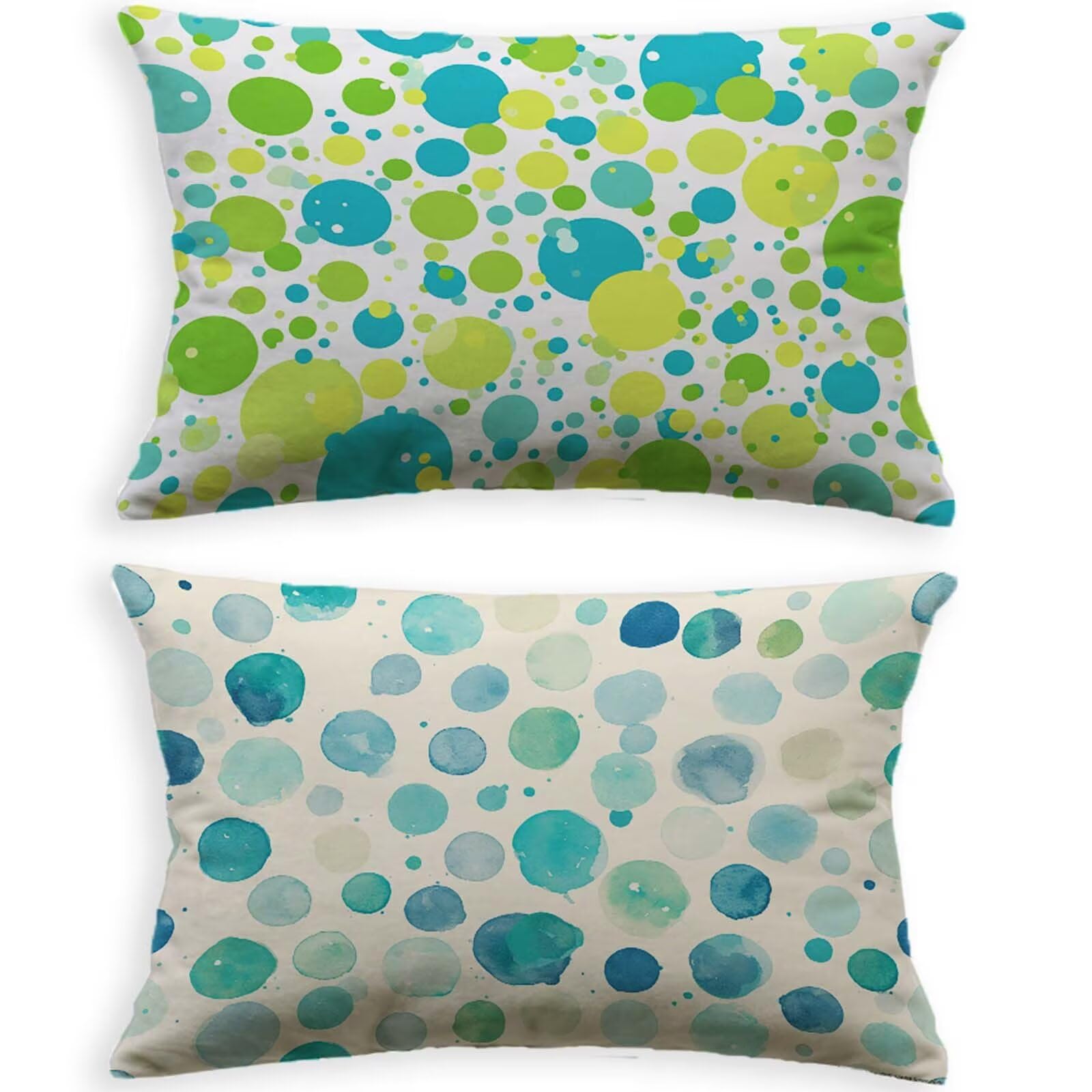 Housse coussin extérieur déperlante 50x70 toile lin avec fermeture éclair invisible