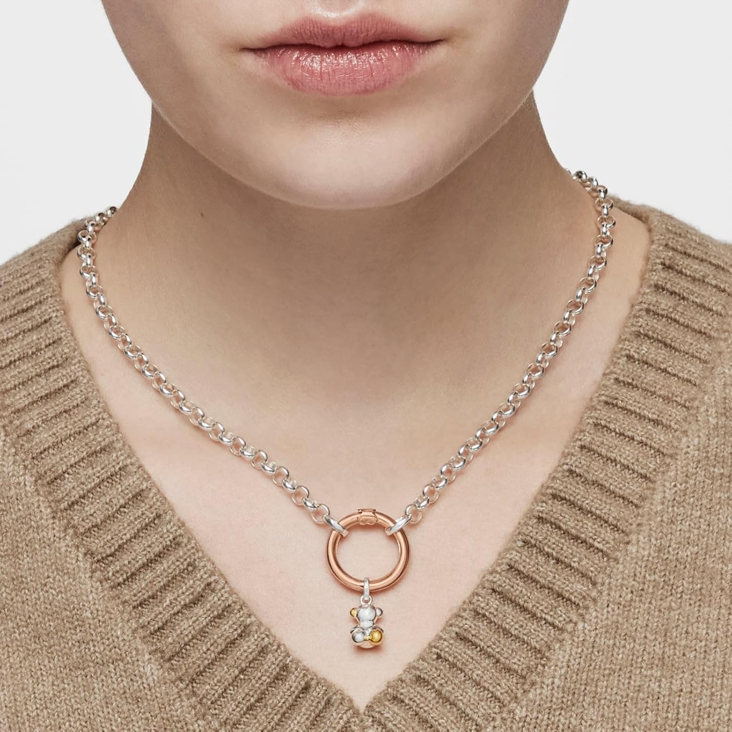 TOUS Medium Rose Vermeil Silver Hold Ring