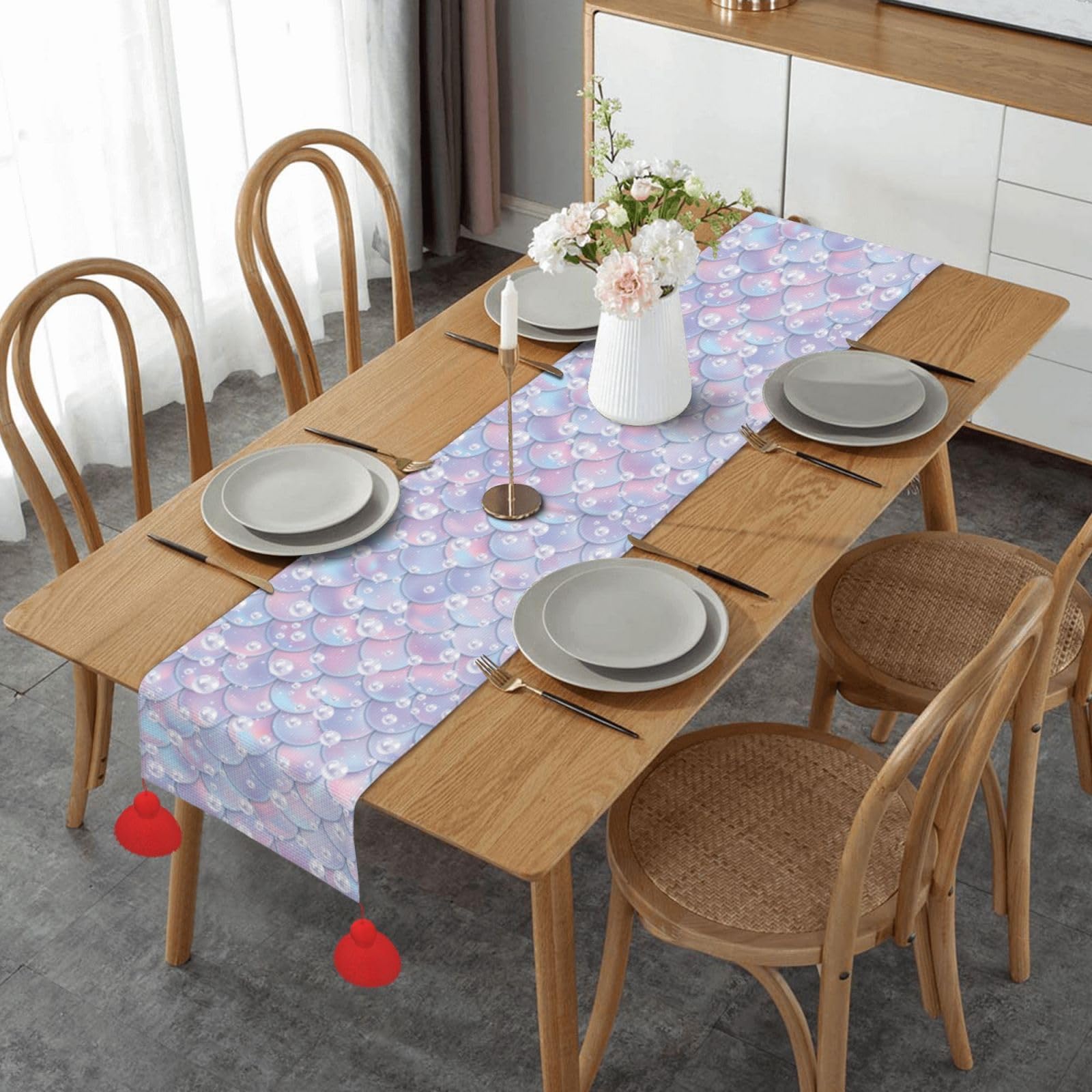 Chemin de table de Noël anti-odeur et durable pour protéger vos tables de fête
