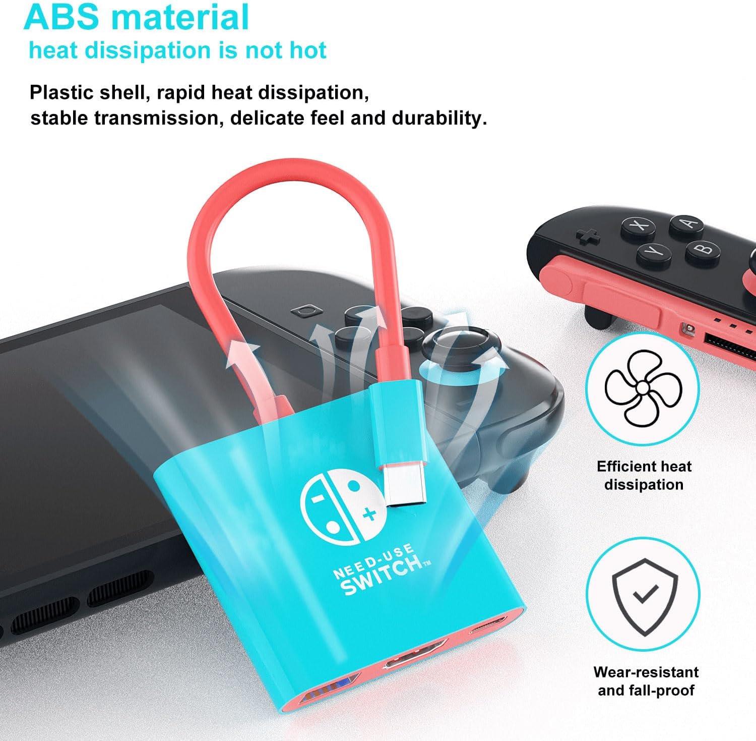 Switch 2 Dock, Portable TV Docking Station for Switch/Switch2/Steam Deck/ROG Ally/Legion GO, 3-in-1 Switch 2 Travel Dock with HDMI 4K@60Hz, 100W Charge PD Port and USB 3.0 - Image 4