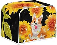 Vista 14 de FKELYI Cubierta para tostadora con estampado de vaca, cubierta para horno tostador de 2 rebanadas, cubierta para hacer pan pequeño, resistente a