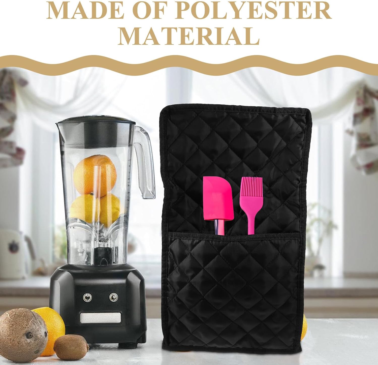 Stand Mixer Protective Cover with Front Accessory Pocket Polyester Dustproof Case for Kitchen Mixers Stain-resistant and Wear-resistant for Home Storage