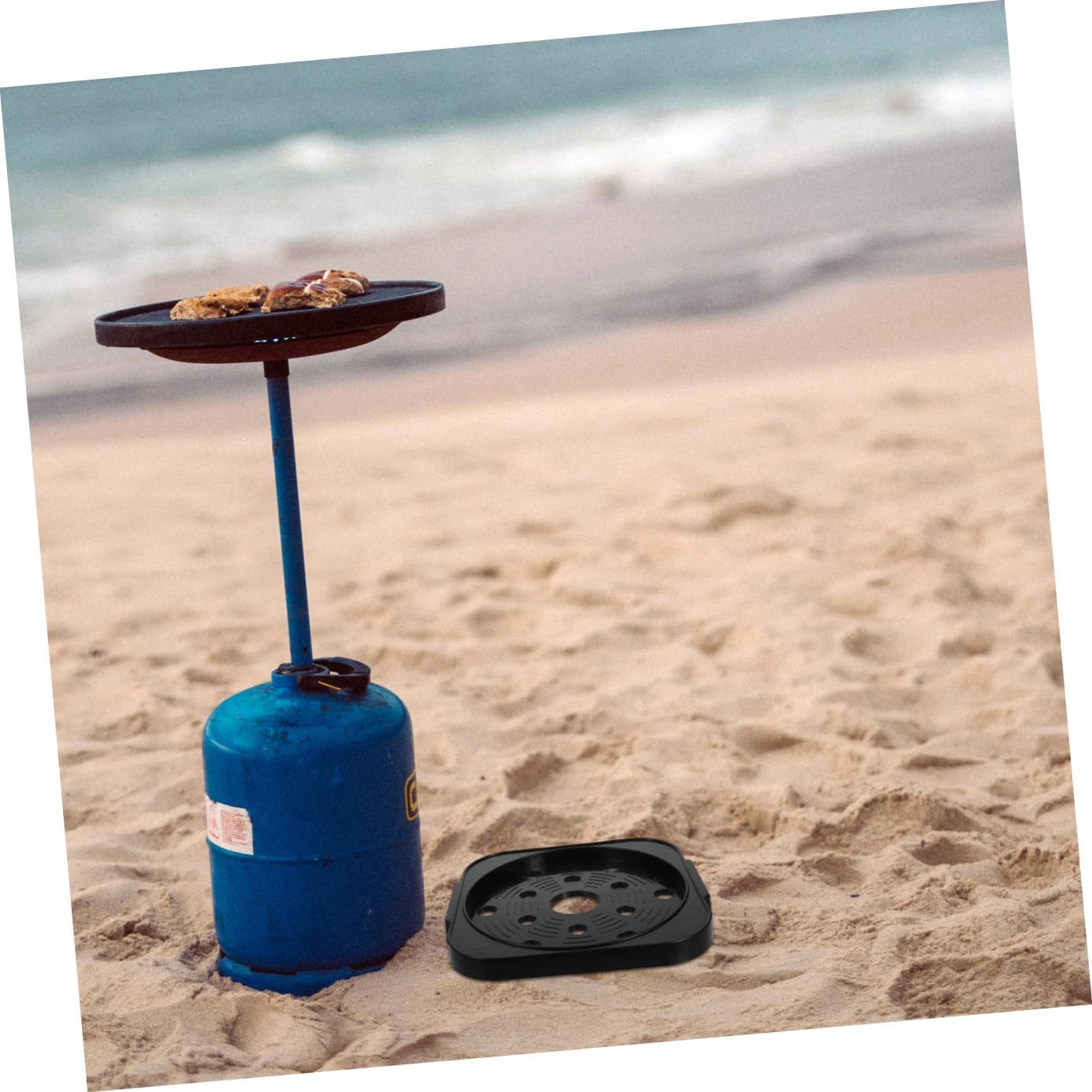 Zerodeko Gas Cylinder Base Tray Propane Tank Holder for Easy Installation and Refilling Stable Can Stand for Propane Storage Inner