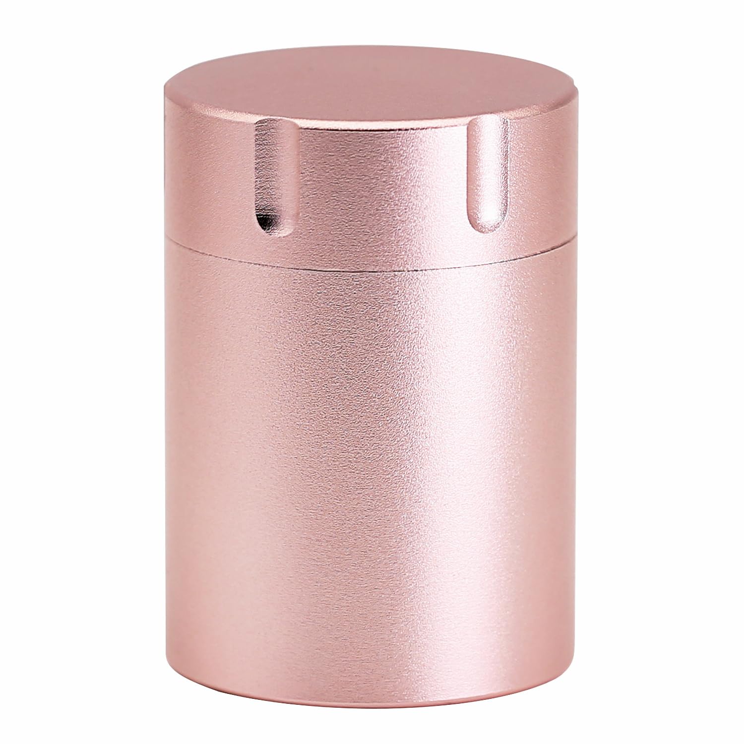 Portable Metal Small Pill Case, Aluminium Alloy Round Pill Box for Travel, Waterproof Pill Box Organizer, Pocket Daliy Pill Holder Pill Container for Medicine Vitamin Fish Oils (Rose Gold)-image-6