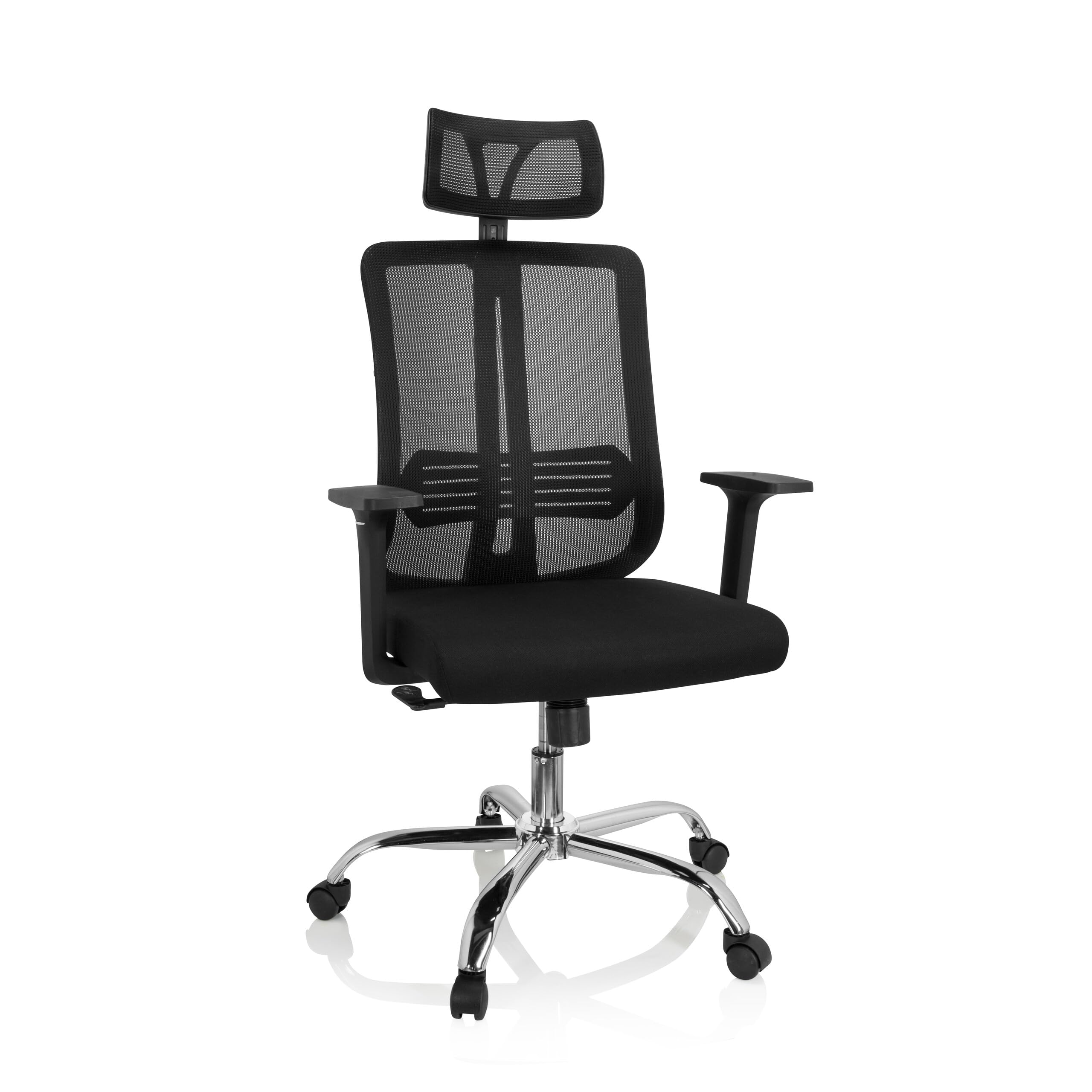 Fauteuil de bureau ergonomique noir hjh OFFICE ZH 200 avec assise pivotante