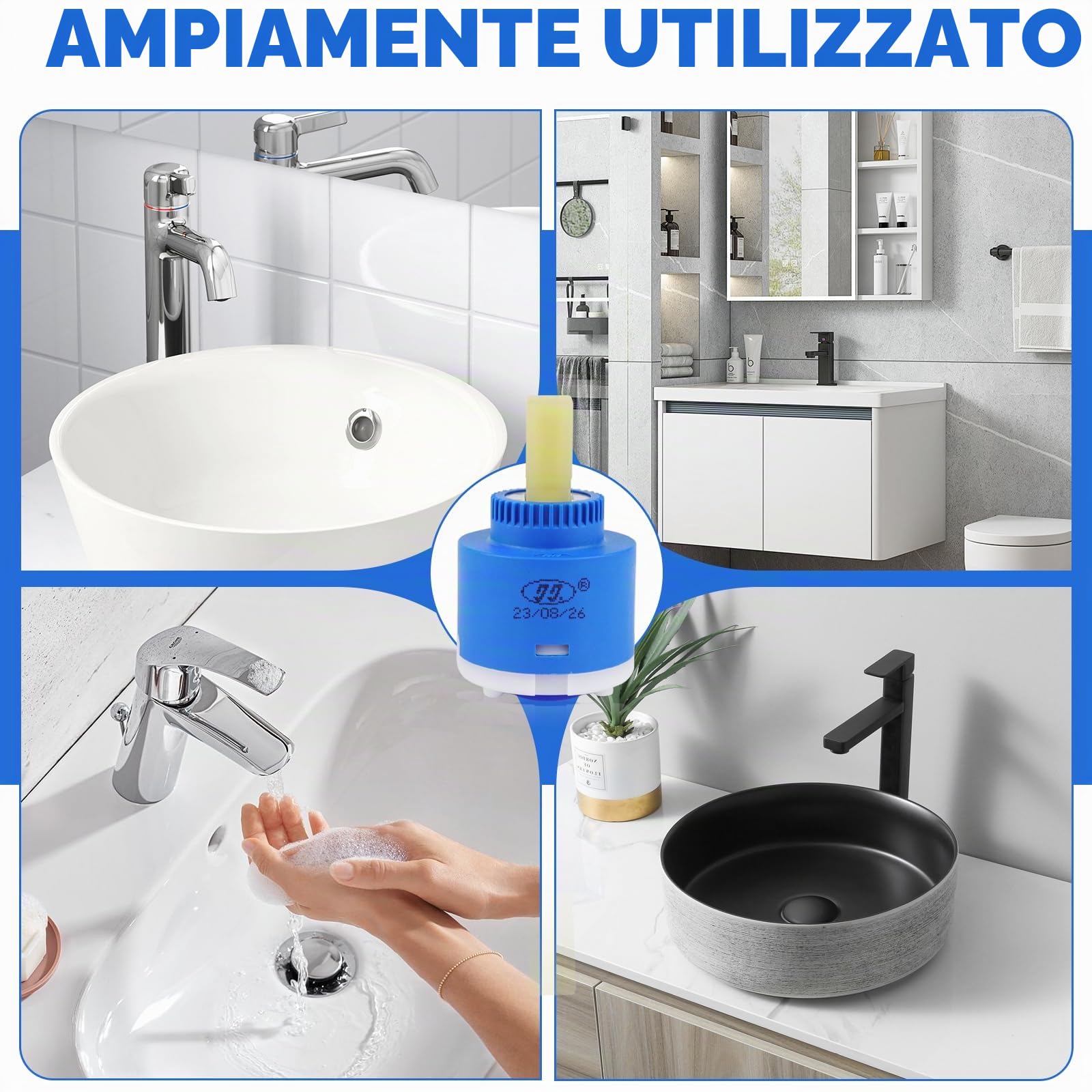 Cartuccia Miscelatore 40mm Cartuccia per rubinetto da 40mm in ceramica