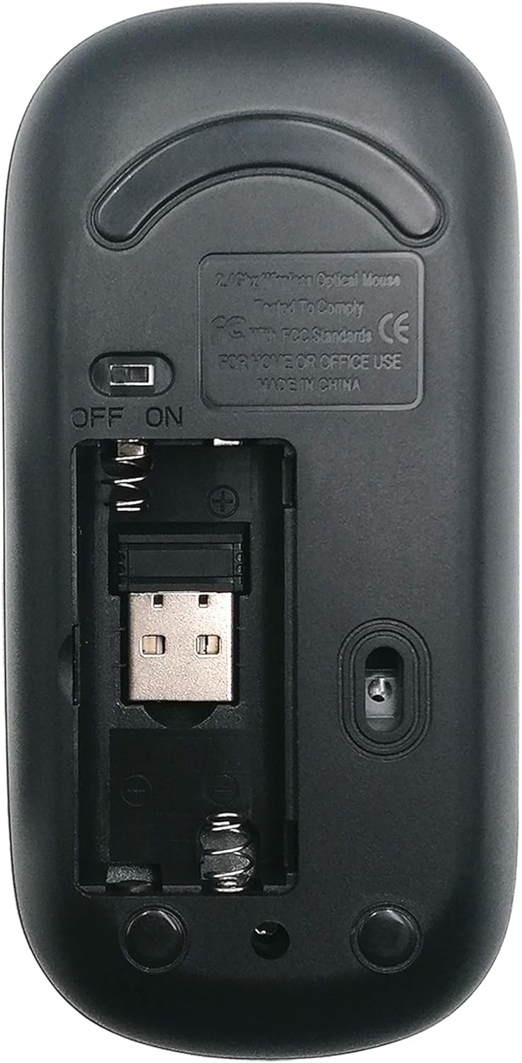 Supersonic SC-530KBM Ultra Thin Wireless Keyboard/Mouse Combo, Comfortable Typing, 15° Tilted Angle, 104 Keys, Auto Sleep, 2.4G Wireless Dongle, 33FT Range, Compatible with Android, Windows and Mac