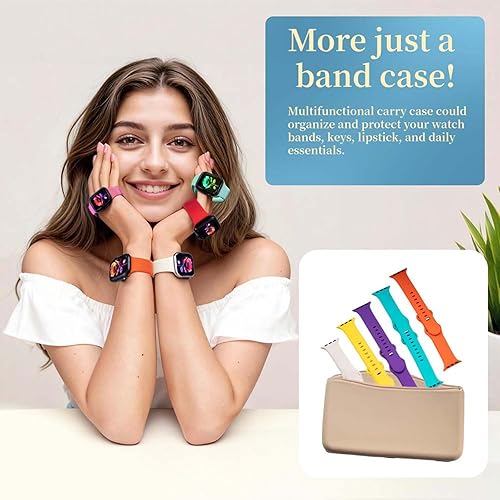 Miniatura 4 de Paquete de 18 correas de reloj compatibles con Apple Watch de 1.496 in 1.575 in 1.614 in 1.654 in 1.732 in 1.772 in 1.811 in 1.929 in, correa