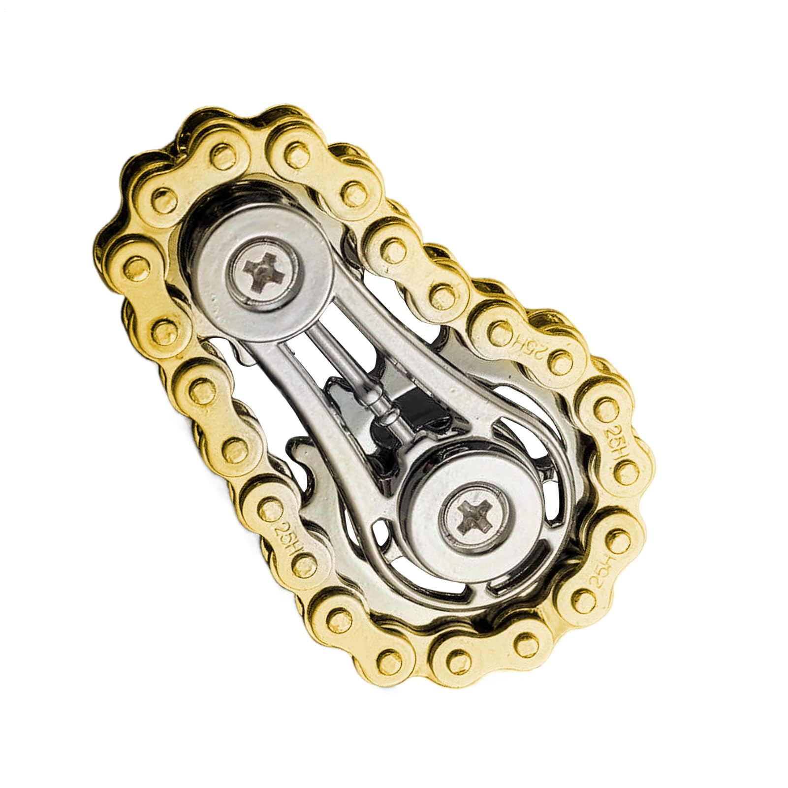Bike Chain Fidget Toy | Finger Metal Fidget Toys Spinner Chain,Sensory Stress Tool for Classroom Desk Offices Home Meeting Traval