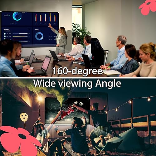 Miniatura 6 de Pantalla de proyector con soporte de 120 pulgadas Pantalla de proyección plegable y portátil 169 4K HD Pantalla de película ligera sin arrugas con