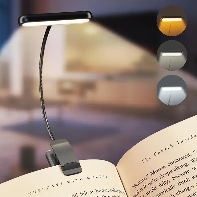 Gubi Lampa Rechargeable Reading Light - 12 LED Adjustable Bedside Lamp