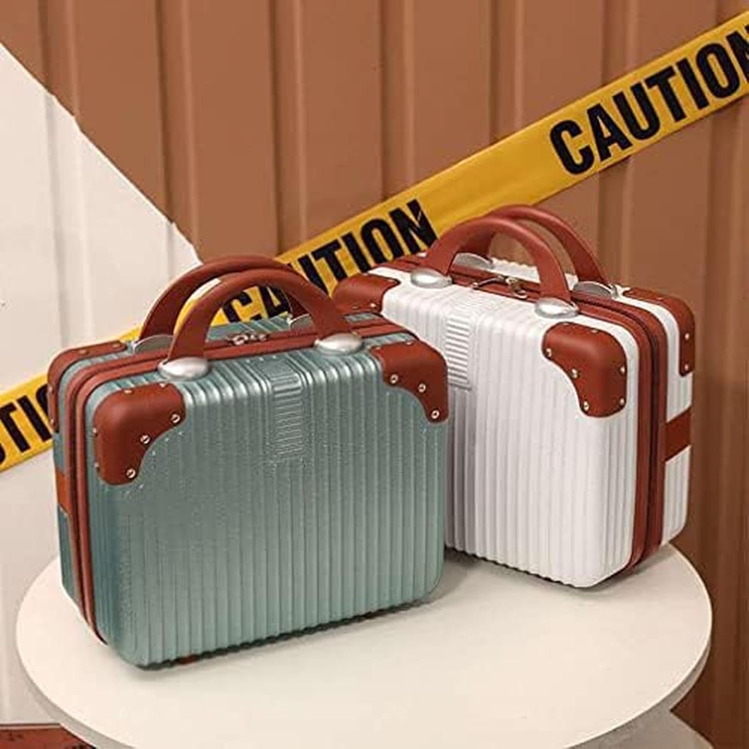 [LDGSUPH] 小型 ミニスーツケース 手提げ箱 化粧品ボックス トランクスーツケース 多機能 収納ケース 軽量 防水 大容量