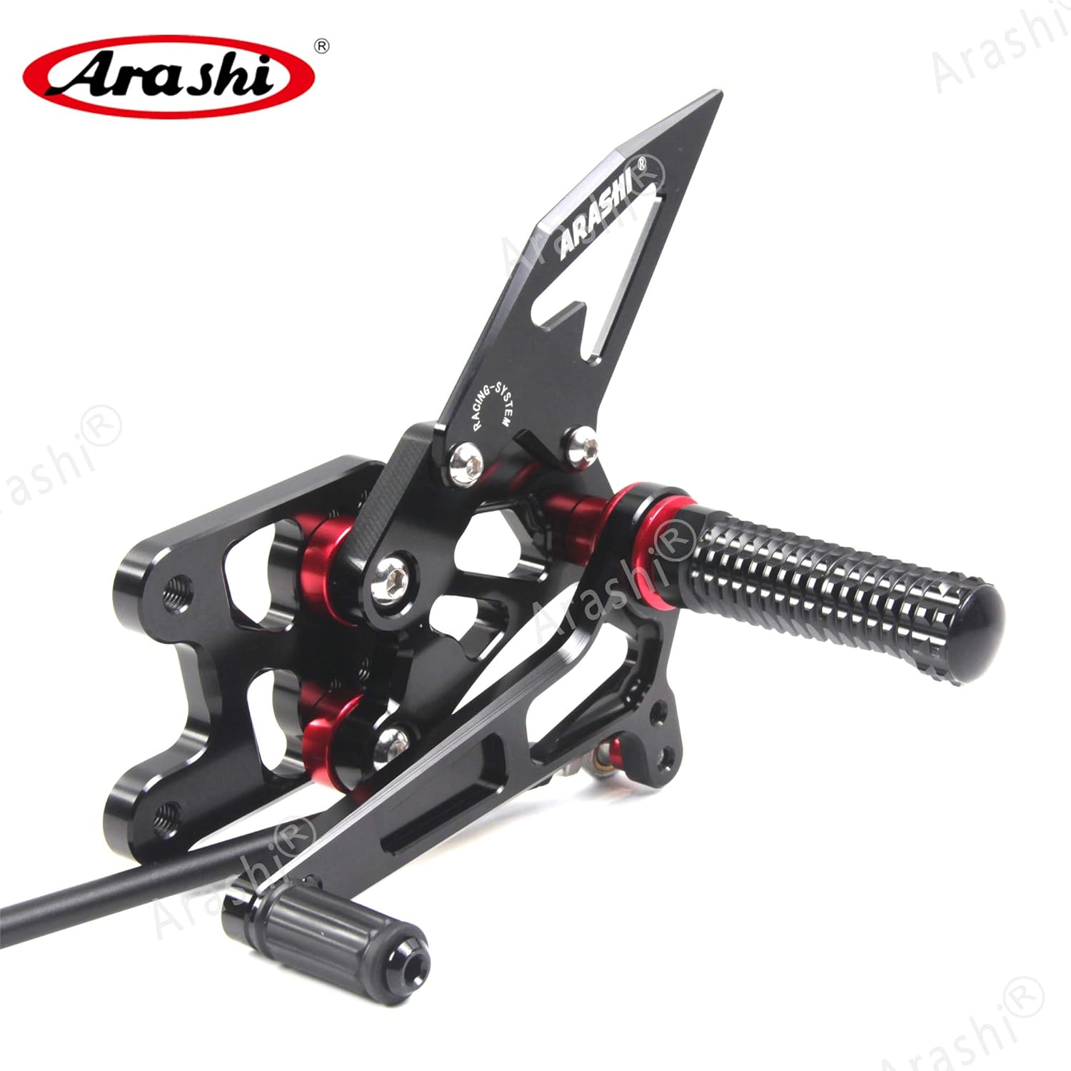 Arashi (Version 2.0) Rearsets for Suzuki GSXR 1000 2007 2008 Motorcycle Accessories Adjustable Footrests Foot Peg Rear Sets GSX-R 1000 GSX-R1000 GSXR1000 Black 07 08