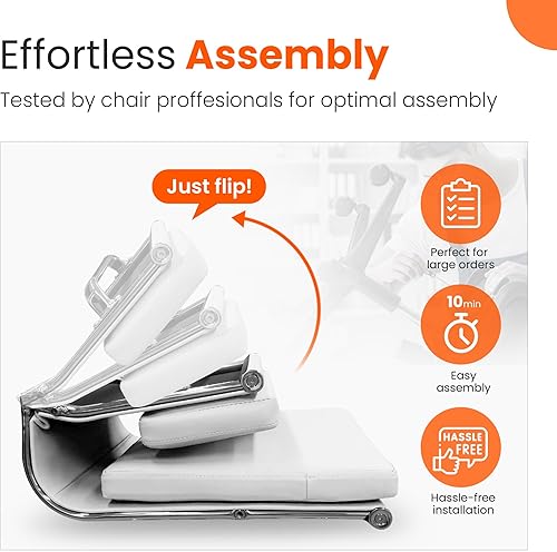 Miniatura 4 de NEO CHAIR Escritorio de oficina en casa Silla ejecutiva moderna de piel sintética, reposabrazos para conferencias, silla de tareas acolchada,