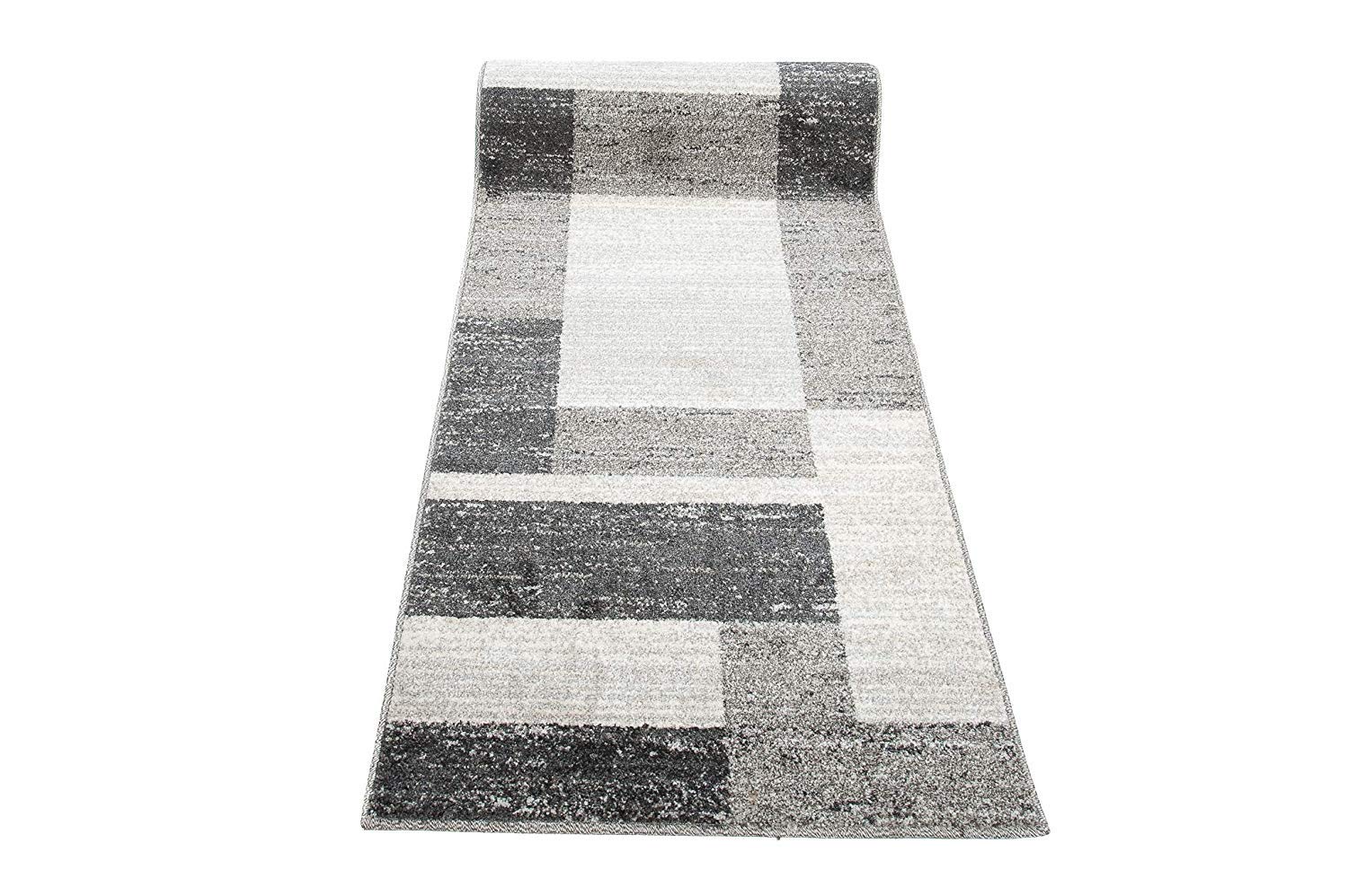 Tapiso Sari chodnik na metry do salonu, sypialni, kuchni, korytarza, mostek na wymiar, szary, beżowy, styl vintage, paski, certyfikat Ökotex 100 x 210 cm
