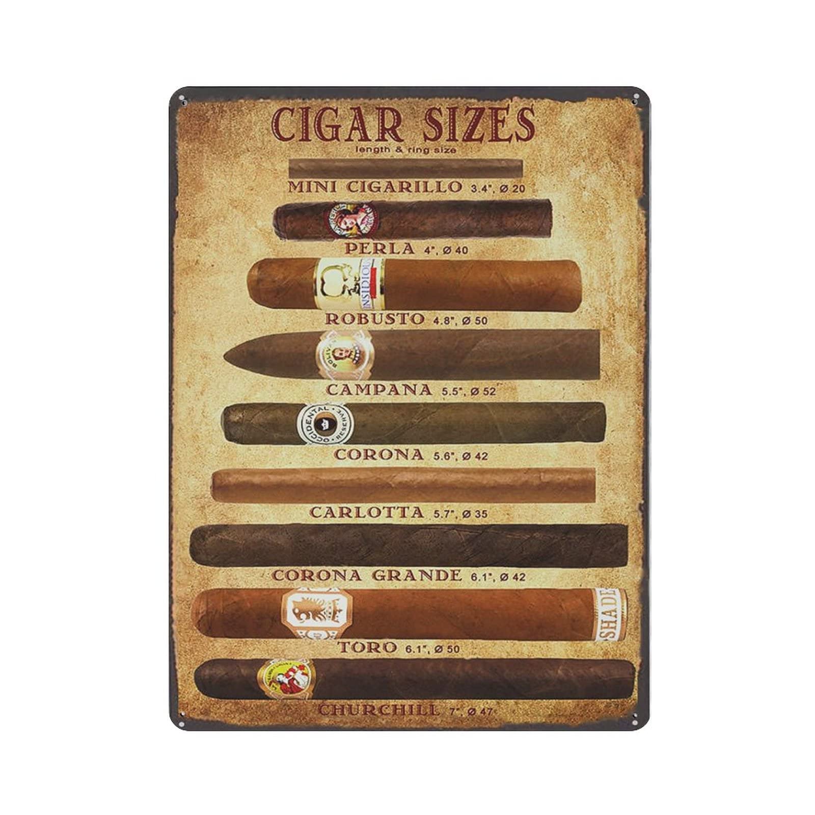 AOOEDM Cigars Vintage Tin Sign Metal Tin Signs for Man Cave Funny Art Wall Plaque Kitchen Bar Pub Coffee Shop Wall Decor