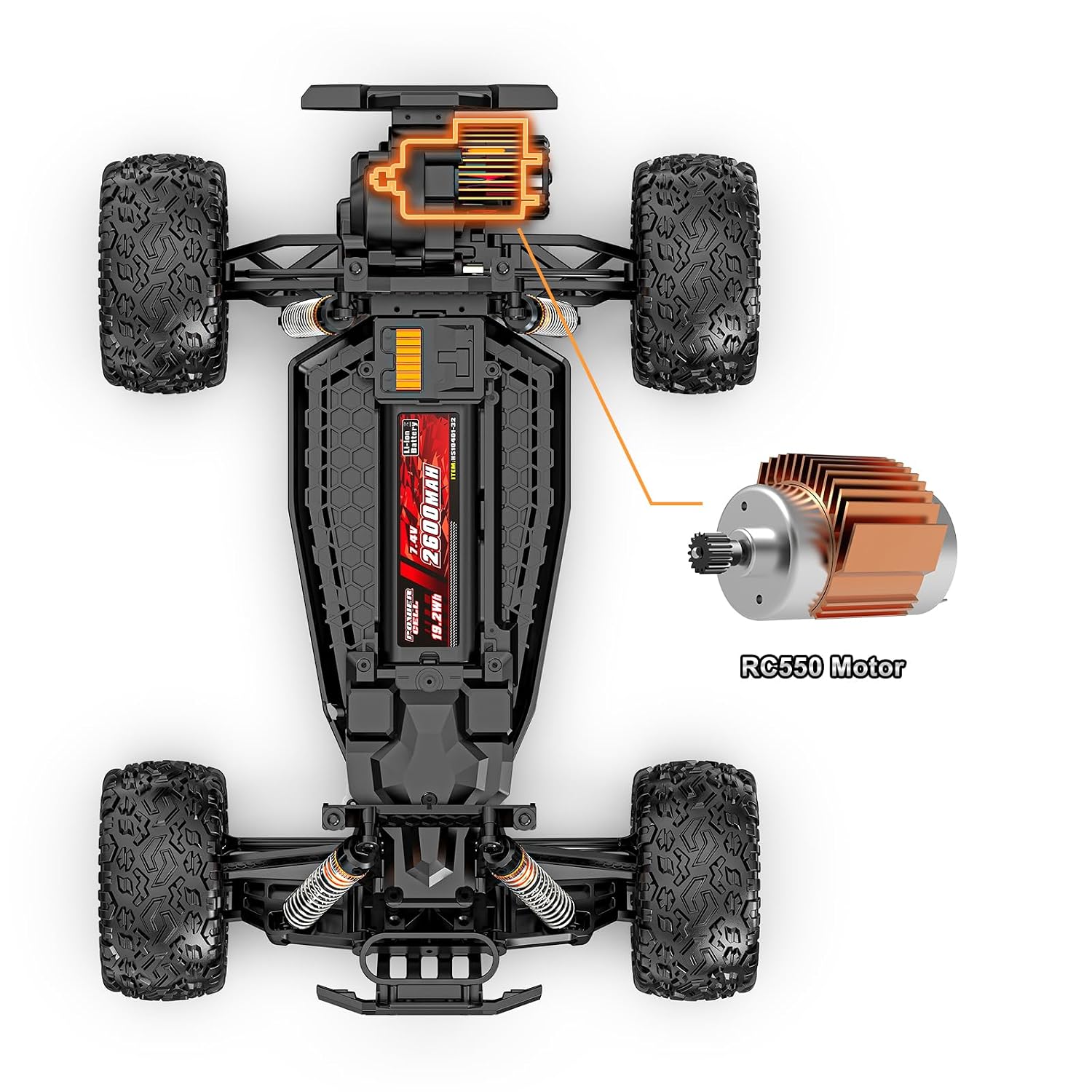 10401-35 RC550 Motor RC Car Accessories, Spare Parts RC Vehicle Electric Motor for HS10422
