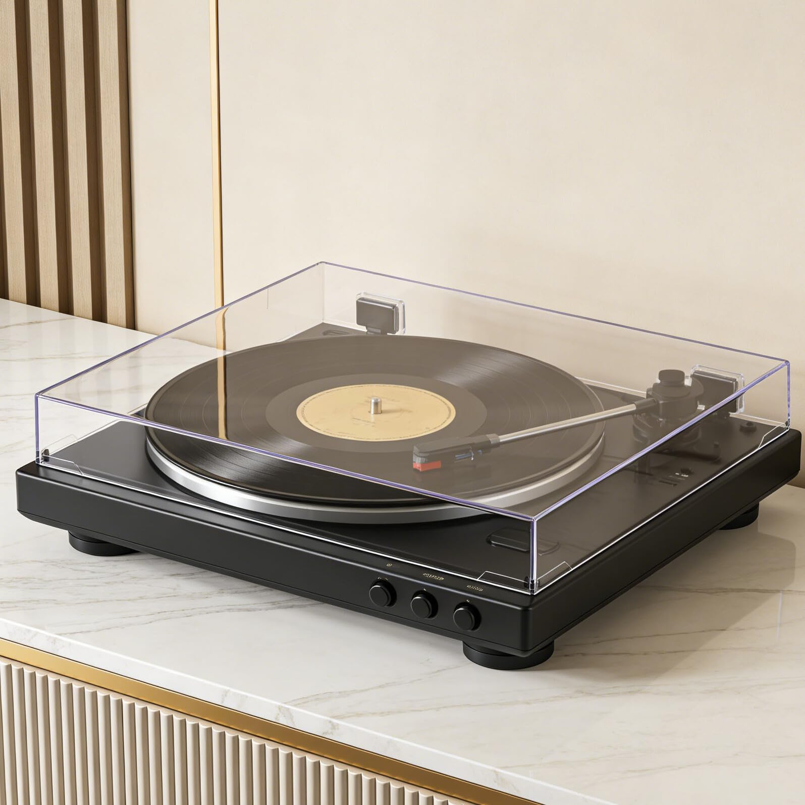Copertura Protezione e Resistente in Acrilico Trasparente Antipolvere per per Impianti Audio Domestici