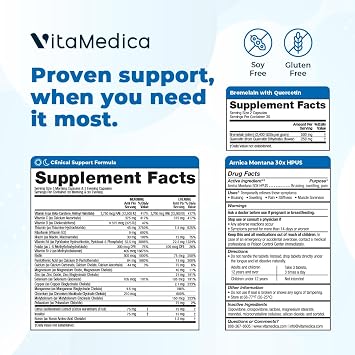 VitaMedica | Arnica Montana 30X + Bromelain with Quercetin + Clinical Support Formula Bundle