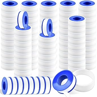 100 Rolls Teflon Tape,1/2 x 520 in Plumbers Tapes, PTFE Tape Waterproof Sealant Pipe Tape for Shower Head,Pipe Reparing,Thread Tape,White