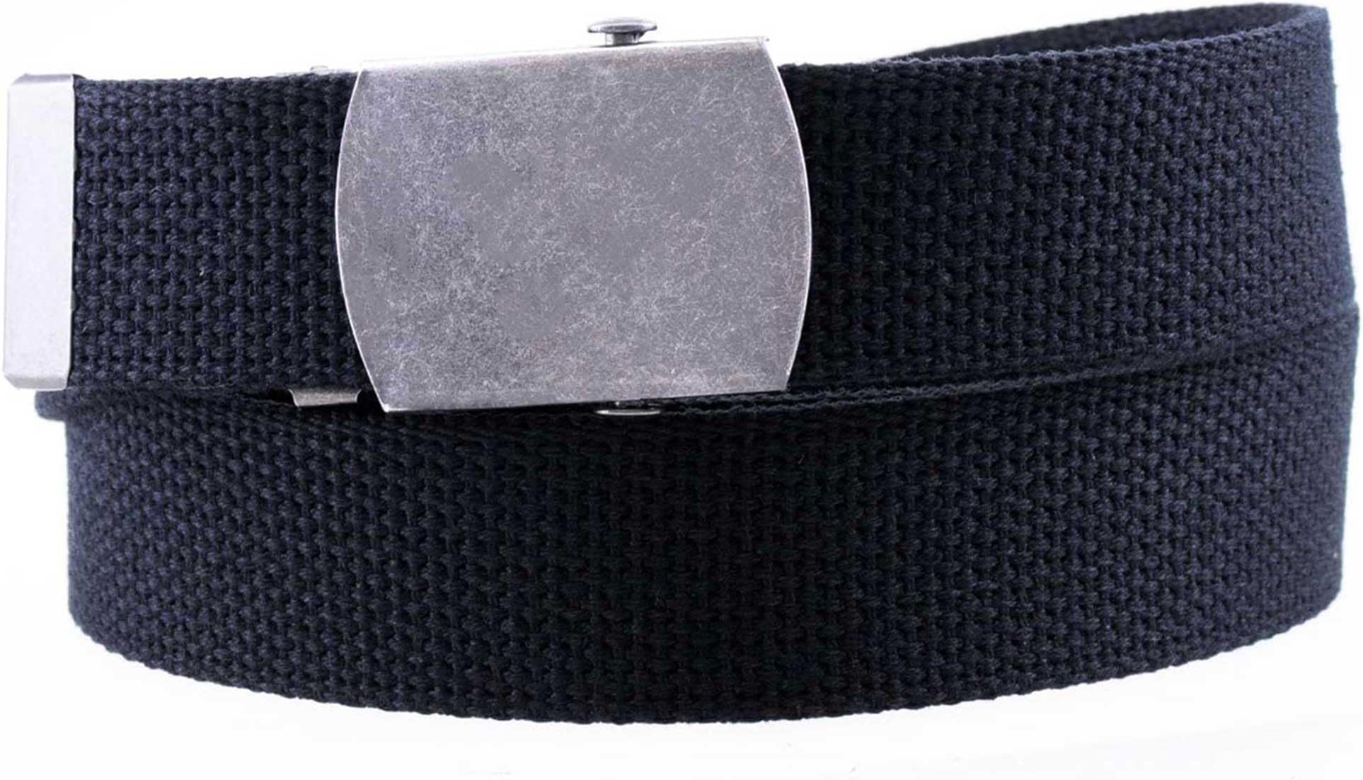 Thomas Bates Cargo Cotton Military Cut to Fit Web Belt with Removable Nickel Buckle